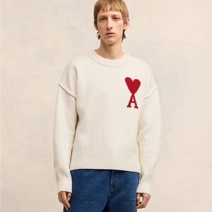White/Red Ami De Coeur Sweater